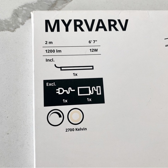 1 IKEA Myrvarv White LED Tube Strip Light - Picture 2 of 12